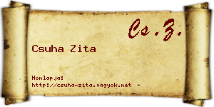 Csuha Zita névjegykártya