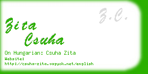 zita csuha business card